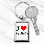I Love My Maltese Key Chain (Rectangle)