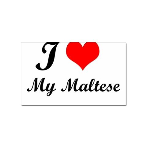 I Love My Maltese Sticker Rectangular (100 pack) from ArtsNow.com Front