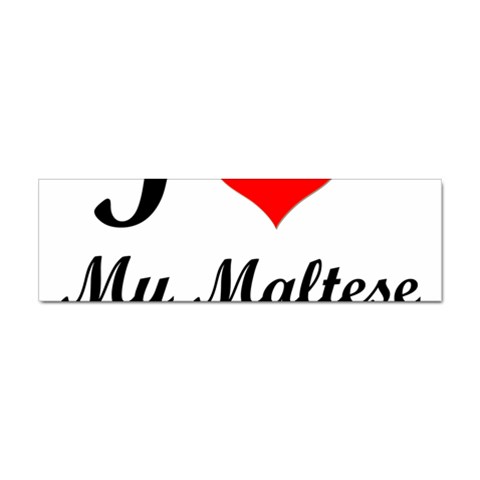 I Love My Maltese Sticker Bumper (10 pack) from ArtsNow.com Front