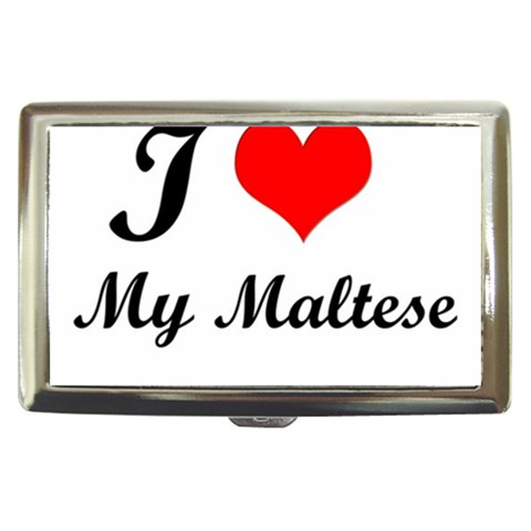 I Love My Maltese Cigarette Money Case from ArtsNow.com Front