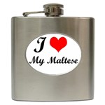 I Love My Maltese Hip Flask (6 oz)