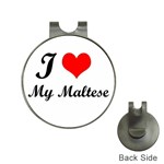 I Love My Maltese Golf Ball Marker Hat Clip