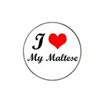 I Love My Maltese Hat Clip Ball Marker (10 pack)