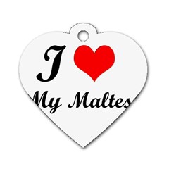 I Love My Maltese Dog Tag Heart (Two Sides) from ArtsNow.com Front