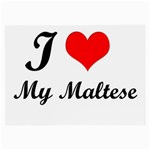 I Love My Maltese Glasses Cloth (Large)