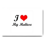 I Love My Maltese Large Doormat