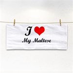 I Love My Maltese Hand Towel