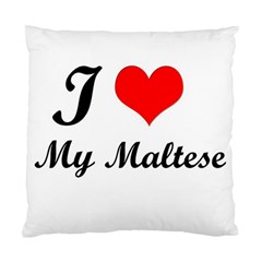 I Love My Maltese Cushion Case (Two Sides) from ArtsNow.com Front