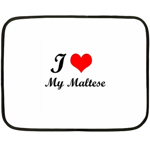 I Love My Maltese Mini Fleece Blanket(Two Sides) from ArtsNow.com 35 x27  Blanket Front