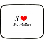 I Love My Maltese Mini Fleece Blanket(Two Sides)