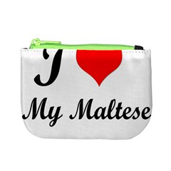 I Love My Maltese Mini Coin Purse from ArtsNow.com Front