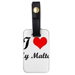 I Love My Maltese Luggage Tag (one side)