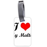 I Love My Maltese Luggage Tag (two sides)