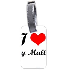 I Love My Maltese Luggage Tag (two sides) from ArtsNow.com Back