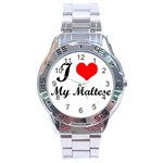 I Love My Maltese Stainless Steel Analogue Men’s Watch