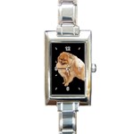 Pomeranian Dog Gifts BB Rectangular Italian Charm Watch