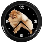 Pomeranian Dog Gifts BB Wall Clock (Black)