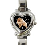 Pomeranian Dog Gifts BB Heart Italian Charm Watch