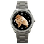 Pomeranian Dog Gifts BB Sport Metal Watch