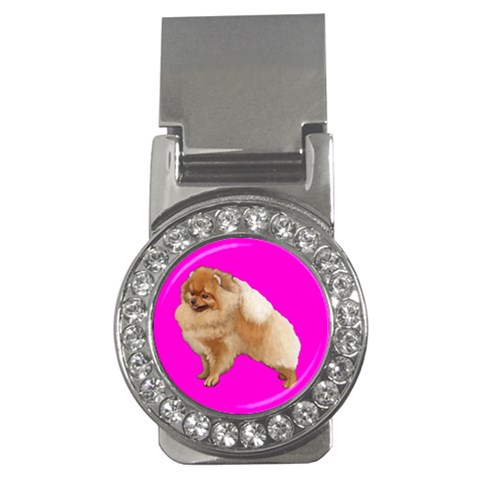 Pomeranian Dog Gifts BP Money Clip (CZ) from ArtsNow.com Front