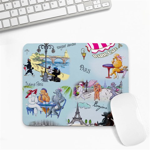 Poodles in Paris Small Mousepad from ArtsNow.com Front