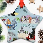 Poodles in Paris Ornament (Star)