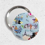 Poodles in Paris 2.25  Handbag Mirror