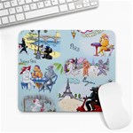 Poodles in Paris Large Mousepad