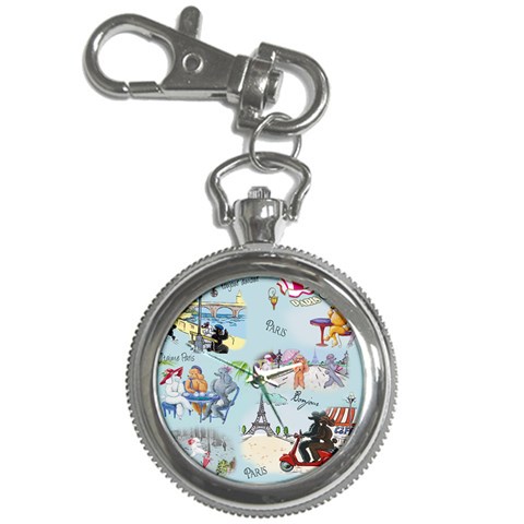 Poodles in Paris Key Chain Watch from ArtsNow.com Front