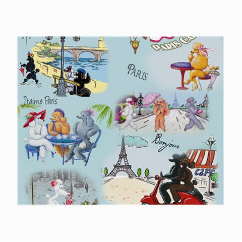 Poodles in Paris Glasses Cloth (Small) from ArtsNow.com Front