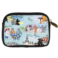 Poodles in Paris Digital Camera Leather Case from ArtsNow.com Back