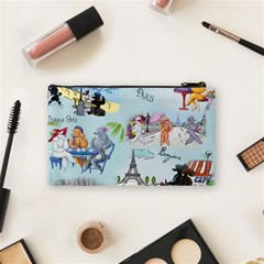 Poodles in Paris Cosmetic Bag (Small) from ArtsNow.com Back
