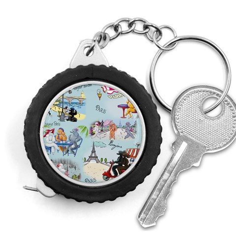 Poodles in Paris Measuring Tape from ArtsNow.com Front