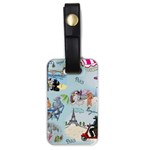 Poodles in Paris Luggage Tag (one side)