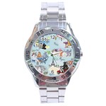 Poodles in Paris Stainless Steel Analogue Men’s Watch