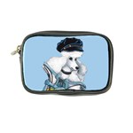 White Poodle Biker Chick Coin Purse