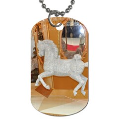 White Horse Dog Tag Dog Tag Dog Tags (two sides) from ArtsNow.com Back