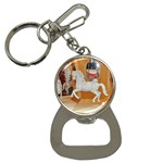 White Horse Bottle Opener Key Chain