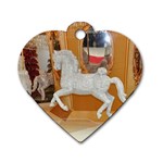 White Horse Dog Tag Heart (Two Sides)
