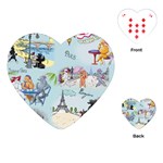 Poodles in Paris Heart Playing Cards