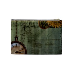 Steampunk Time Machine Vintage Art Cosmetic Bag (Medium) from ArtsNow.com Back