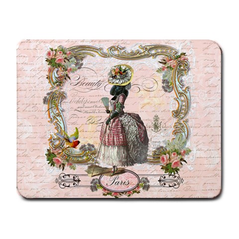 Black Poodle Marie Antoinette Small Mousepad from ArtsNow.com Front