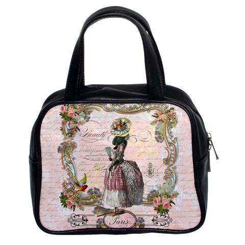 Black Poodle Marie Antoinette Classic Handbag (Two Sides) from ArtsNow.com Front