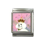 White Poodle Princess Italian Charm (13mm)