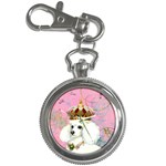 White Poodle Princess Key Chain Watch