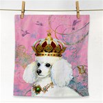 White Poodle Princess Face Towel