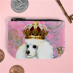 White Poodle Princess Mini Coin Purse