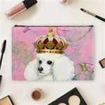 White Poodle Princess Cosmetic Bag (Large)