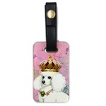 White Poodle Princess Luggage Tag (one side)