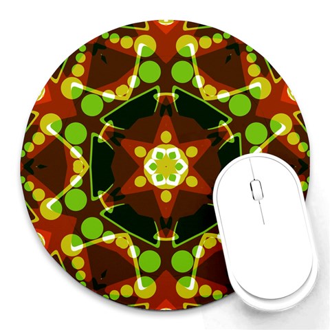 Sortiaria Geo Dots Art Round Mousepad from ArtsNow.com Front